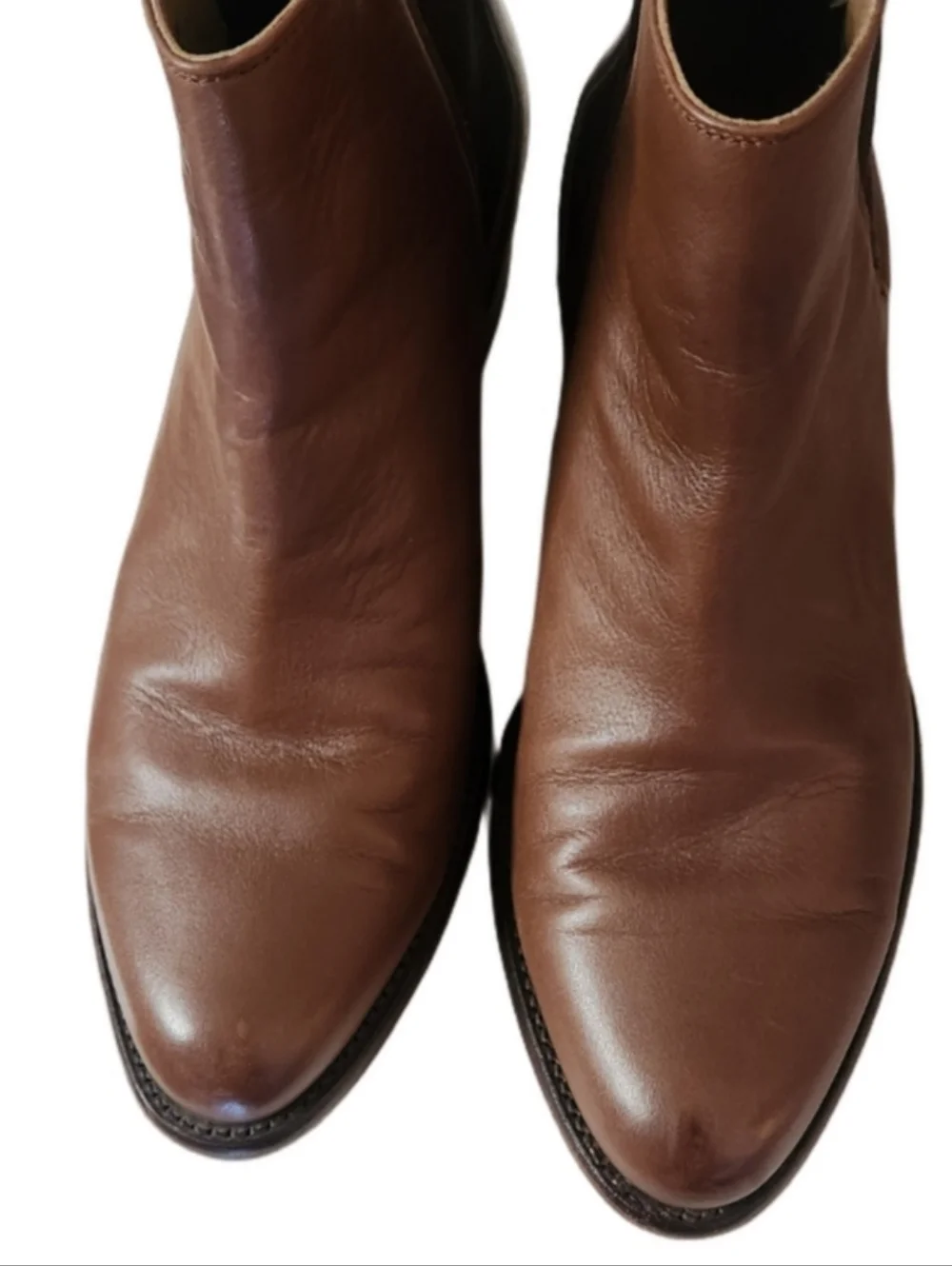 Tecovas Men's Brown Leather Chelsea Boots - Classic Slip-On Style Size 11 1/2 EE
